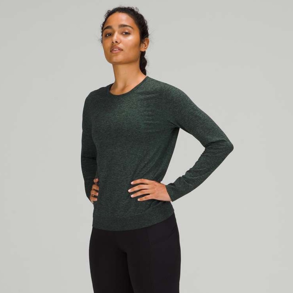 Lululemon Breathe Swiftly Long Sleeve - Teal/Black